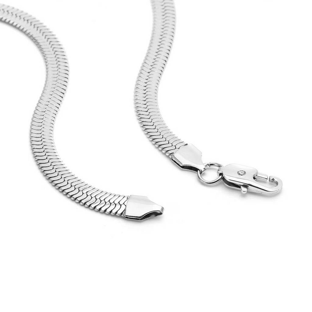 C006W B.Tiff Herringbone Chain Necklace/ 6mm