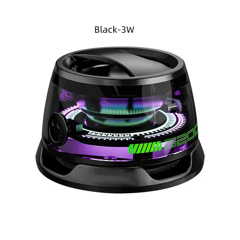Portable Bluetooth Speaker BT5.3 – Magnetic Mini Speaker with RGB Lights & Phone Holder, Up to 7 Hours Playback