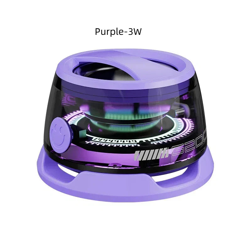 Portable Bluetooth Speaker BT5.3 – Magnetic Mini Speaker with RGB Lights & Phone Holder, Up to 7 Hours Playback