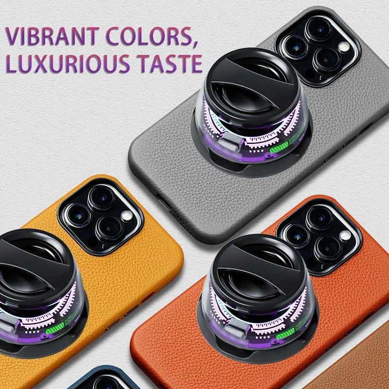 Portable Bluetooth Speaker BT5.3 – Magnetic Mini Speaker with RGB Lights & Phone Holder, Up to 7 Hours Playback